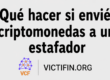 que hacer si envié criptomonedas a un estafador