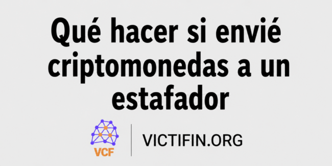 que hacer si envié criptomonedas a un estafador