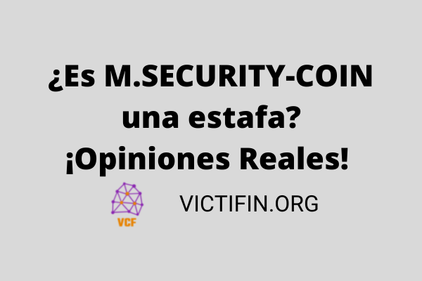 M.SECURITY-COIN estafa