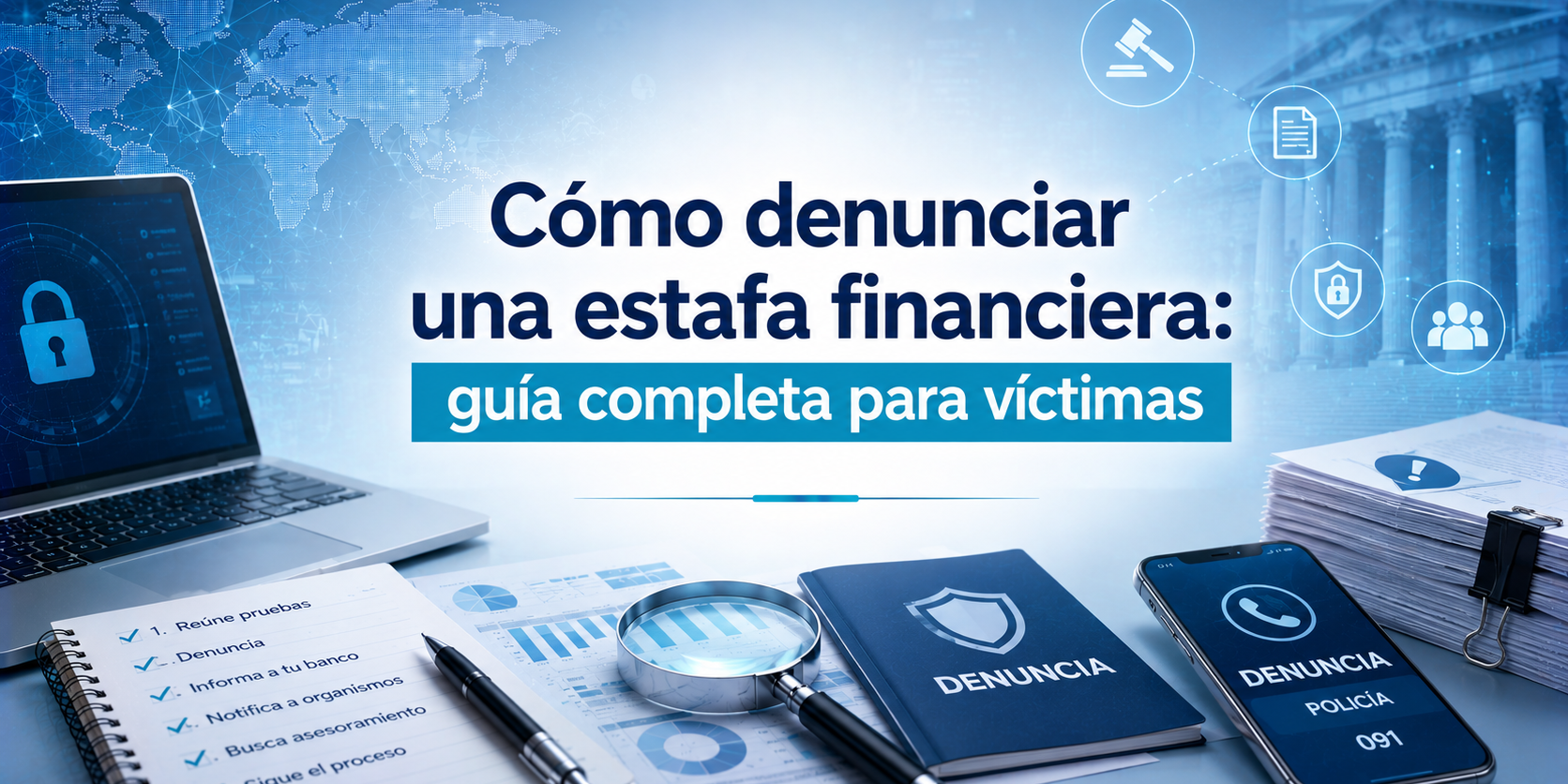 Cómo denunciar una estafa financiera: guía completa para víctimas