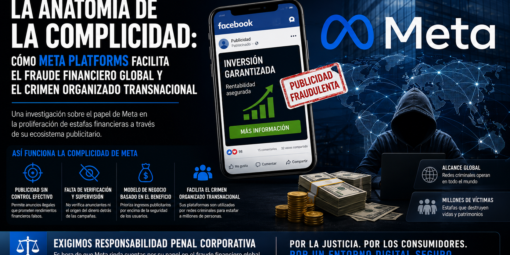 La Anatomía de la Complicidad: Cómo Meta Platforms Facilita el Fraude Financiero Global y el Crimen Organizado Transnacional