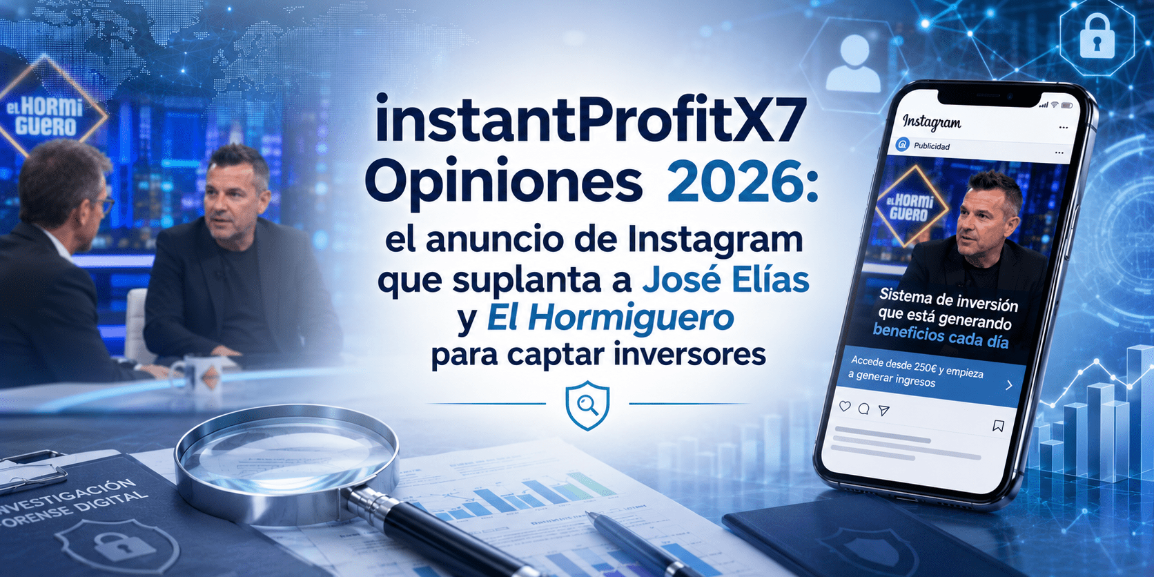 instantProfitX7 Opiniones 2026: el anuncio de Instagram que suplanta a José Elías y El Hormiguero para captar inversores