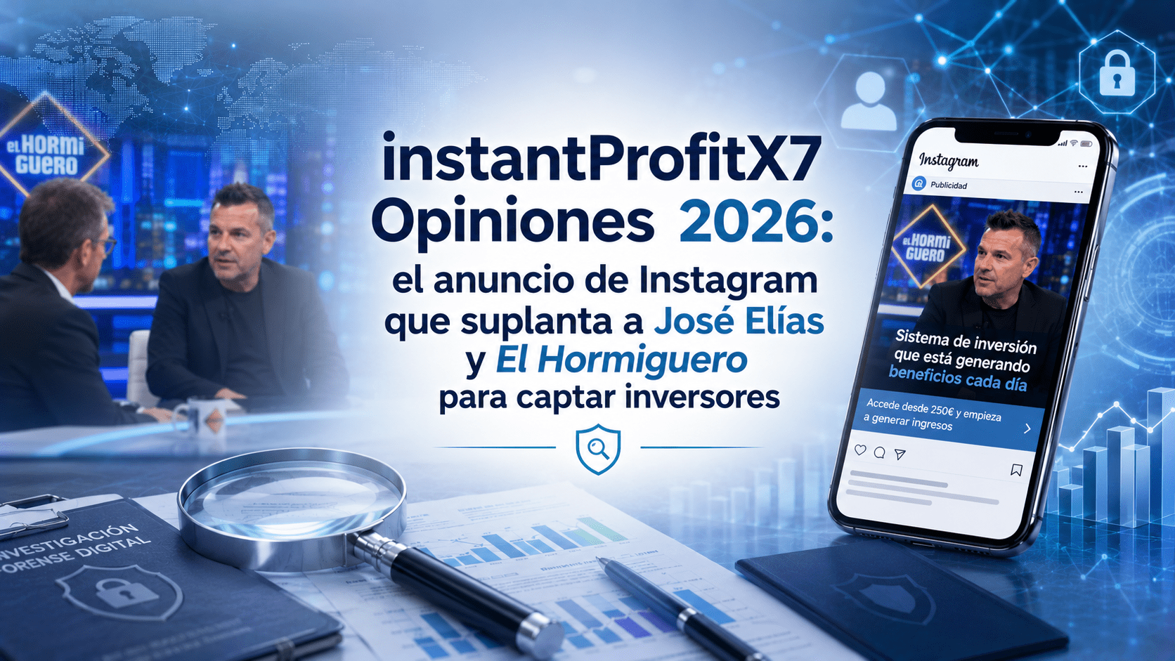 instantProfitX7 Opiniones 2026: el anuncio de Instagram que suplanta a José Elías y El Hormiguero para captar inversores