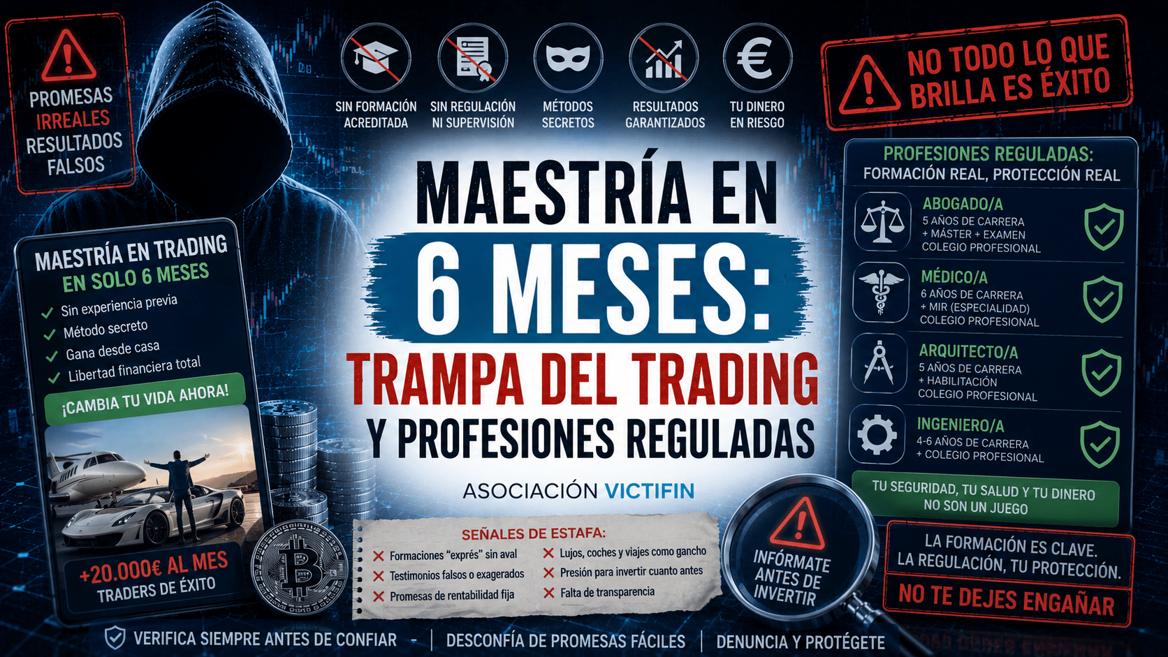 Maestría en 6 Meses: Trampa del Trading y Profesiones Reguladas | Asociación Victifin