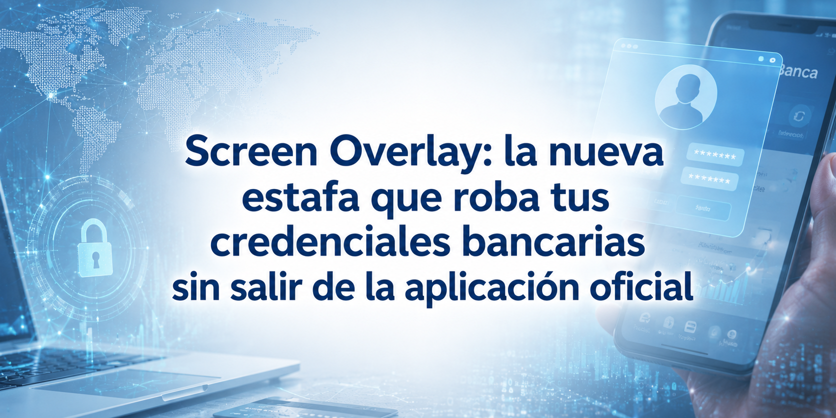 Screen Overlay: la nueva estafa que roba tus credenciales bancarias sin salir de la aplicación oficial