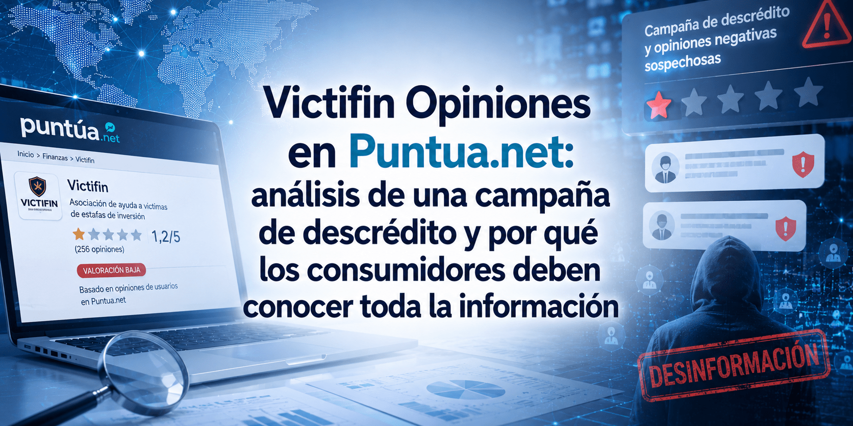 Opiniones de Victifin en Puntua.net: qué hay detrás de las reseñas y por qué siempre debes contrastar la información Cuando una persona busca en Google «Opiniones Victifin», es habitual que aparezcan páginas de reseñas donde cualquiera puede publicar comentarios sobre una empresa, asociación o profesional. En los últimos días han aparecido diversas publicaciones sobre Victifin en una de estas plataformas, acompañadas de afirmaciones especialmente graves contra la asociación y su presidenta. Ante una situación así, lo más importante no es creer automáticamente una versión u otra, sino analizar los hechos, comprobar las fuentes y conocer cómo funcionan realmente este tipo de páginas. ¿Qué está ocurriendo con Victifin en Puntua.net? Al buscar información sobre Victifin es posible encontrar una ficha publicada en Puntua.net donde aparecen varias opiniones negativas acompañadas de acusaciones muy serias. Entre otras cuestiones, se realizan afirmaciones sobre: Supuestos cobros indebidos. Supuestas cuotas mensuales. Presuntas prácticas poco éticas. Acusaciones de estafa. Comentarios que cuestionan el funcionamiento de la asociación. Se trata de afirmaciones extremadamente graves que pueden afectar de forma importante a la reputación de cualquier entidad y que, precisamente por ello, deberían ser analizadas con espíritu crítico. Llama la atención la concentración temporal de las reseñas Uno de los aspectos que cualquier consumidor puede observar por sí mismo es la cronología de las publicaciones. En un corto espacio de tiempo aparecieron numerosas reseñas negativas utilizando expresiones muy similares y dirigidas prácticamente al mismo objetivo. Esto, por sí solo, no demuestra que exista una campaña organizada ni tampoco que las opiniones sean falsas. Sin embargo, sí constituye un elemento que cualquier lector debería tener presente antes de extraer conclusiones precipitadas. Cuando un gran número de valoraciones aparece concentrado en muy pocos días, resulta recomendable contrastar la información con otras fuentes independientes. La importancia de verificar la autenticidad de las opiniones Internet ha cambiado completamente la forma en la que tomamos decisiones. Antes de contratar cualquier servicio, la mayoría de personas consulta: Google. Trustpilot. Foros. Redes sociales. Plataformas de opiniones. El problema es que no todas las opiniones tienen el mismo grado de fiabilidad. En muchas plataformas cualquier usuario puede crear una cuenta y publicar una valoración. Eso no significa automáticamente que dicha opinión sea falsa, pero tampoco garantiza que corresponda necesariamente a una experiencia real y verificable. Por ello resulta fundamental no basar una decisión únicamente en una única fuente. Cuando una plataforma no permite ejercer el derecho de réplica Otro aspecto especialmente importante es la posibilidad de responder a las críticas. El derecho de réplica constituye uno de los principios básicos de cualquier sistema de valoración equilibrado. Si una empresa, profesional o asociación recibe acusaciones públicas, resulta razonable esperar que pueda ofrecer su versión de los hechos para que el lector disponga de toda la información antes de formarse una opinión. Sin embargo, no todas las plataformas funcionan de la misma manera. Mi experiencia intentando ejercer el derecho de réplica Desde Victifin se intentó responder públicamente a las acusaciones publicadas para ofrecer explicaciones y aportar información objetiva. Sin embargo, según la experiencia de la asociación, los intentos de publicar esa respuesta no llegaron a aparecer visibles en la plataforma. Como consecuencia, cualquier persona que consulte esa página únicamente encuentra una versión de los hechos sin disponer de la respuesta de la entidad afectada. Cada lector podrá valorar esta circunstancia según su propio criterio. Qué dice realmente Victifin y cómo funciona la asociación Victifin es una asociación creada por víctimas de estafas financieras con el objetivo de ayudar a otras personas que atraviesan la misma situación. Su labor consiste principalmente en: Orientar gratuitamente a víctimas de fraudes de inversión. Explicar cómo denunciar correctamente. Informar sobre plataformas fraudulentas. Alertar sobre nuevas modalidades de estafa. Agrupar afectados cuando existen investigaciones comunes. Colaborar con Fuerzas y Cuerpos de Seguridad. Difundir campañas de prevención. La asociación lleva años publicando cientos de alertas sobre plataformas posteriormente investigadas o advertidas por organismos nacionales e internacionales. Victifin no cobra cuotas mensuales obligatorias Una de las afirmaciones que aparece en algunas reseñas hace referencia a supuestas cuotas periódicas obligatorias. Victifin indica que no funciona mediante un sistema de cuotas mensuales obligatorias para las personas que solicitan orientación. La información inicial y el asesoramiento asociativo forman parte de la actividad de la asociación. Como cualquier entidad, puede existir colaboración con profesionales externos cuando una víctima necesita representación jurídica especializada, pero ello constituye un servicio independiente. Los abogados colaboradores son profesionales independientes Cuando una víctima decide iniciar acciones judiciales complejas, Victifin puede ponerla en contacto con abogados especializados en delitos financieros. Estos profesionales ejercen de forma independiente. La contratación de sus servicios es una decisión exclusiva de cada afectado. La asociación no sustituye al abogado ni ejerce funciones propias de un despacho profesional. Google no verifica automáticamente que una opinión sea verdadera Existe una idea equivocada muy extendida. Muchas personas creen que si una página aparece en los primeros resultados de Google significa que todo su contenido ha sido comprobado previamente. Eso no es así. Los buscadores posicionan millones de páginas utilizando cientos de factores relacionados con el SEO: relevancia, autoridad, enlaces, contenido, antigüedad, experiencia del usuario, optimización técnica, comportamiento de los visitantes. El hecho de aparecer en las primeras posiciones no implica que Google certifique la veracidad de todas las afirmaciones contenidas en esa página. Corresponde al lector contrastar la información y consultar diversas fuentes antes de llegar a una conclusión. Qué debería hacer cualquier consumidor antes de creer una reseña Antes de tomar una decisión basada en opiniones publicadas en Internet conviene seguir algunas recomendaciones: Consultar varias fuentes independientes. Leer tanto opiniones positivas como negativas. Comprobar si existen resoluciones judiciales o administrativas relacionadas. Revisar si la empresa o asociación ofrece una respuesta pública. Valorar si las críticas contienen hechos verificables o únicamente opiniones personales. Desconfiar de afirmaciones extremadamente graves que no aporten pruebas. La información completa siempre ofrece una visión mucho más objetiva que una única publicación aislada. La importancia del pensamiento crítico Las plataformas de opiniones cumplen una función útil para los consumidores cuando permiten compartir experiencias reales. No obstante, también es importante recordar que cualquier información publicada en Internet debe analizarse con espíritu crítico. Especialmente cuando se formulan acusaciones muy graves que pueden afectar a la reputación de personas o entidades. Contrastar versiones, consultar distintas fuentes y verificar los hechos sigue siendo la mejor herramienta para evitar caer tanto en campañas de desinformación como en valoraciones poco objetivas. Conclusión Las opiniones publicadas en Internet pueden resultar útiles, pero nunca deberían constituir la única base para formarse una opinión sobre una asociación o cualquier otra entidad. En el caso de Victifin, cualquier persona interesada puede consultar directamente la actividad desarrollada por la asociación, sus publicaciones, sus actuaciones en materia de prevención del fraude y solicitar información de primera mano antes de sacar conclusiones. En una época en la que la reputación digital puede verse condicionada por publicaciones de terceros, el pensamiento crítico y la verificación de los hechos continúan siendo las mejores herramientas para distinguir entre opiniones, experiencias personales y hechos objetivamente acreditados.