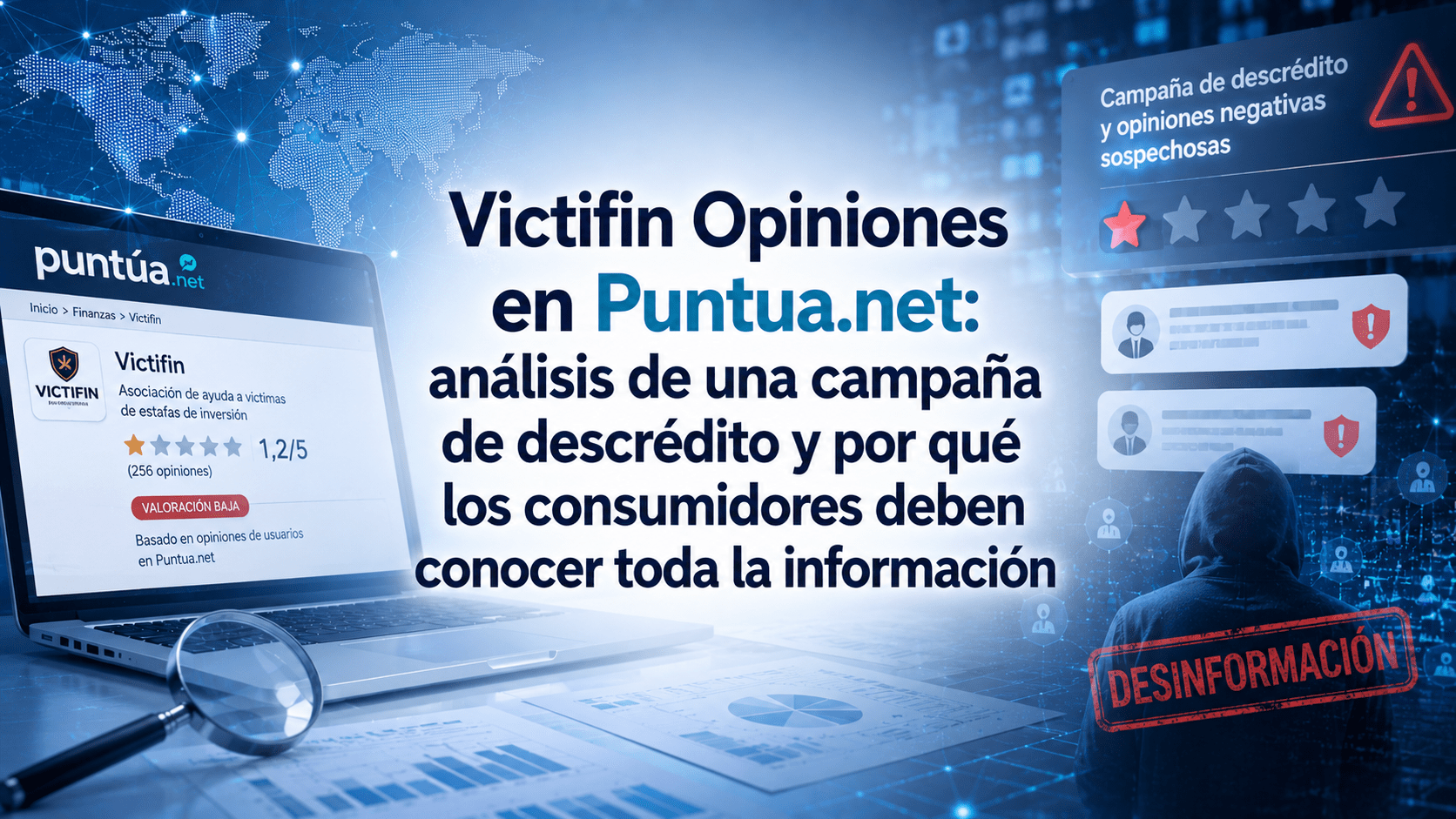 Opiniones de Victifin en Puntua.net: qué hay detrás de las reseñas y por qué siempre debes contrastar la información Cuando una persona busca en Google «Opiniones Victifin», es habitual que aparezcan páginas de reseñas donde cualquiera puede publicar comentarios sobre una empresa, asociación o profesional. En los últimos días han aparecido diversas publicaciones sobre Victifin en una de estas plataformas, acompañadas de afirmaciones especialmente graves contra la asociación y su presidenta. Ante una situación así, lo más importante no es creer automáticamente una versión u otra, sino analizar los hechos, comprobar las fuentes y conocer cómo funcionan realmente este tipo de páginas. ¿Qué está ocurriendo con Victifin en Puntua.net? Al buscar información sobre Victifin es posible encontrar una ficha publicada en Puntua.net donde aparecen varias opiniones negativas acompañadas de acusaciones muy serias. Entre otras cuestiones, se realizan afirmaciones sobre: Supuestos cobros indebidos. Supuestas cuotas mensuales. Presuntas prácticas poco éticas. Acusaciones de estafa. Comentarios que cuestionan el funcionamiento de la asociación. Se trata de afirmaciones extremadamente graves que pueden afectar de forma importante a la reputación de cualquier entidad y que, precisamente por ello, deberían ser analizadas con espíritu crítico. Llama la atención la concentración temporal de las reseñas Uno de los aspectos que cualquier consumidor puede observar por sí mismo es la cronología de las publicaciones. En un corto espacio de tiempo aparecieron numerosas reseñas negativas utilizando expresiones muy similares y dirigidas prácticamente al mismo objetivo. Esto, por sí solo, no demuestra que exista una campaña organizada ni tampoco que las opiniones sean falsas. Sin embargo, sí constituye un elemento que cualquier lector debería tener presente antes de extraer conclusiones precipitadas. Cuando un gran número de valoraciones aparece concentrado en muy pocos días, resulta recomendable contrastar la información con otras fuentes independientes. La importancia de verificar la autenticidad de las opiniones Internet ha cambiado completamente la forma en la que tomamos decisiones. Antes de contratar cualquier servicio, la mayoría de personas consulta: Google. Trustpilot. Foros. Redes sociales. Plataformas de opiniones. El problema es que no todas las opiniones tienen el mismo grado de fiabilidad. En muchas plataformas cualquier usuario puede crear una cuenta y publicar una valoración. Eso no significa automáticamente que dicha opinión sea falsa, pero tampoco garantiza que corresponda necesariamente a una experiencia real y verificable. Por ello resulta fundamental no basar una decisión únicamente en una única fuente. Cuando una plataforma no permite ejercer el derecho de réplica Otro aspecto especialmente importante es la posibilidad de responder a las críticas. El derecho de réplica constituye uno de los principios básicos de cualquier sistema de valoración equilibrado. Si una empresa, profesional o asociación recibe acusaciones públicas, resulta razonable esperar que pueda ofrecer su versión de los hechos para que el lector disponga de toda la información antes de formarse una opinión. Sin embargo, no todas las plataformas funcionan de la misma manera. Mi experiencia intentando ejercer el derecho de réplica Desde Victifin se intentó responder públicamente a las acusaciones publicadas para ofrecer explicaciones y aportar información objetiva. Sin embargo, según la experiencia de la asociación, los intentos de publicar esa respuesta no llegaron a aparecer visibles en la plataforma. Como consecuencia, cualquier persona que consulte esa página únicamente encuentra una versión de los hechos sin disponer de la respuesta de la entidad afectada. Cada lector podrá valorar esta circunstancia según su propio criterio. Qué dice realmente Victifin y cómo funciona la asociación Victifin es una asociación creada por víctimas de estafas financieras con el objetivo de ayudar a otras personas que atraviesan la misma situación. Su labor consiste principalmente en: Orientar gratuitamente a víctimas de fraudes de inversión. Explicar cómo denunciar correctamente. Informar sobre plataformas fraudulentas. Alertar sobre nuevas modalidades de estafa. Agrupar afectados cuando existen investigaciones comunes. Colaborar con Fuerzas y Cuerpos de Seguridad. Difundir campañas de prevención. La asociación lleva años publicando cientos de alertas sobre plataformas posteriormente investigadas o advertidas por organismos nacionales e internacionales. Victifin no cobra cuotas mensuales obligatorias Una de las afirmaciones que aparece en algunas reseñas hace referencia a supuestas cuotas periódicas obligatorias. Victifin indica que no funciona mediante un sistema de cuotas mensuales obligatorias para las personas que solicitan orientación. La información inicial y el asesoramiento asociativo forman parte de la actividad de la asociación. Como cualquier entidad, puede existir colaboración con profesionales externos cuando una víctima necesita representación jurídica especializada, pero ello constituye un servicio independiente. Los abogados colaboradores son profesionales independientes Cuando una víctima decide iniciar acciones judiciales complejas, Victifin puede ponerla en contacto con abogados especializados en delitos financieros. Estos profesionales ejercen de forma independiente. La contratación de sus servicios es una decisión exclusiva de cada afectado. La asociación no sustituye al abogado ni ejerce funciones propias de un despacho profesional. Google no verifica automáticamente que una opinión sea verdadera Existe una idea equivocada muy extendida. Muchas personas creen que si una página aparece en los primeros resultados de Google significa que todo su contenido ha sido comprobado previamente. Eso no es así. Los buscadores posicionan millones de páginas utilizando cientos de factores relacionados con el SEO: relevancia, autoridad, enlaces, contenido, antigüedad, experiencia del usuario, optimización técnica, comportamiento de los visitantes. El hecho de aparecer en las primeras posiciones no implica que Google certifique la veracidad de todas las afirmaciones contenidas en esa página. Corresponde al lector contrastar la información y consultar diversas fuentes antes de llegar a una conclusión. Qué debería hacer cualquier consumidor antes de creer una reseña Antes de tomar una decisión basada en opiniones publicadas en Internet conviene seguir algunas recomendaciones: Consultar varias fuentes independientes. Leer tanto opiniones positivas como negativas. Comprobar si existen resoluciones judiciales o administrativas relacionadas. Revisar si la empresa o asociación ofrece una respuesta pública. Valorar si las críticas contienen hechos verificables o únicamente opiniones personales. Desconfiar de afirmaciones extremadamente graves que no aporten pruebas. La información completa siempre ofrece una visión mucho más objetiva que una única publicación aislada. La importancia del pensamiento crítico Las plataformas de opiniones cumplen una función útil para los consumidores cuando permiten compartir experiencias reales. No obstante, también es importante recordar que cualquier información publicada en Internet debe analizarse con espíritu crítico. Especialmente cuando se formulan acusaciones muy graves que pueden afectar a la reputación de personas o entidades. Contrastar versiones, consultar distintas fuentes y verificar los hechos sigue siendo la mejor herramienta para evitar caer tanto en campañas de desinformación como en valoraciones poco objetivas. Conclusión Las opiniones publicadas en Internet pueden resultar útiles, pero nunca deberían constituir la única base para formarse una opinión sobre una asociación o cualquier otra entidad. En el caso de Victifin, cualquier persona interesada puede consultar directamente la actividad desarrollada por la asociación, sus publicaciones, sus actuaciones en materia de prevención del fraude y solicitar información de primera mano antes de sacar conclusiones. En una época en la que la reputación digital puede verse condicionada por publicaciones de terceros, el pensamiento crítico y la verificación de los hechos continúan siendo las mejores herramientas para distinguir entre opiniones, experiencias personales y hechos objetivamente acreditados.