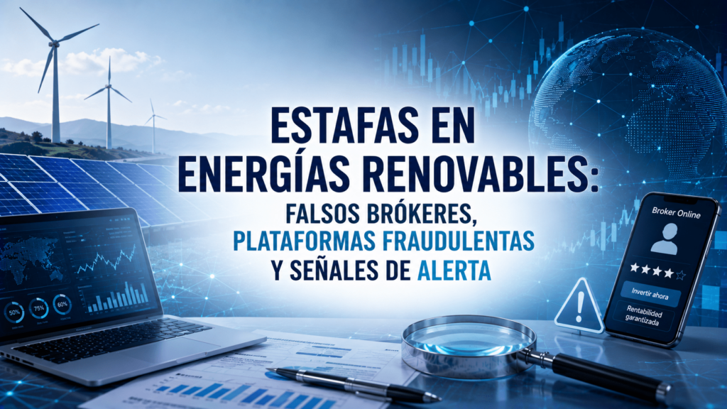 Estafas en energías renovables: cómo operan los falsos brókeres y plataformas de inversión solar o eólica