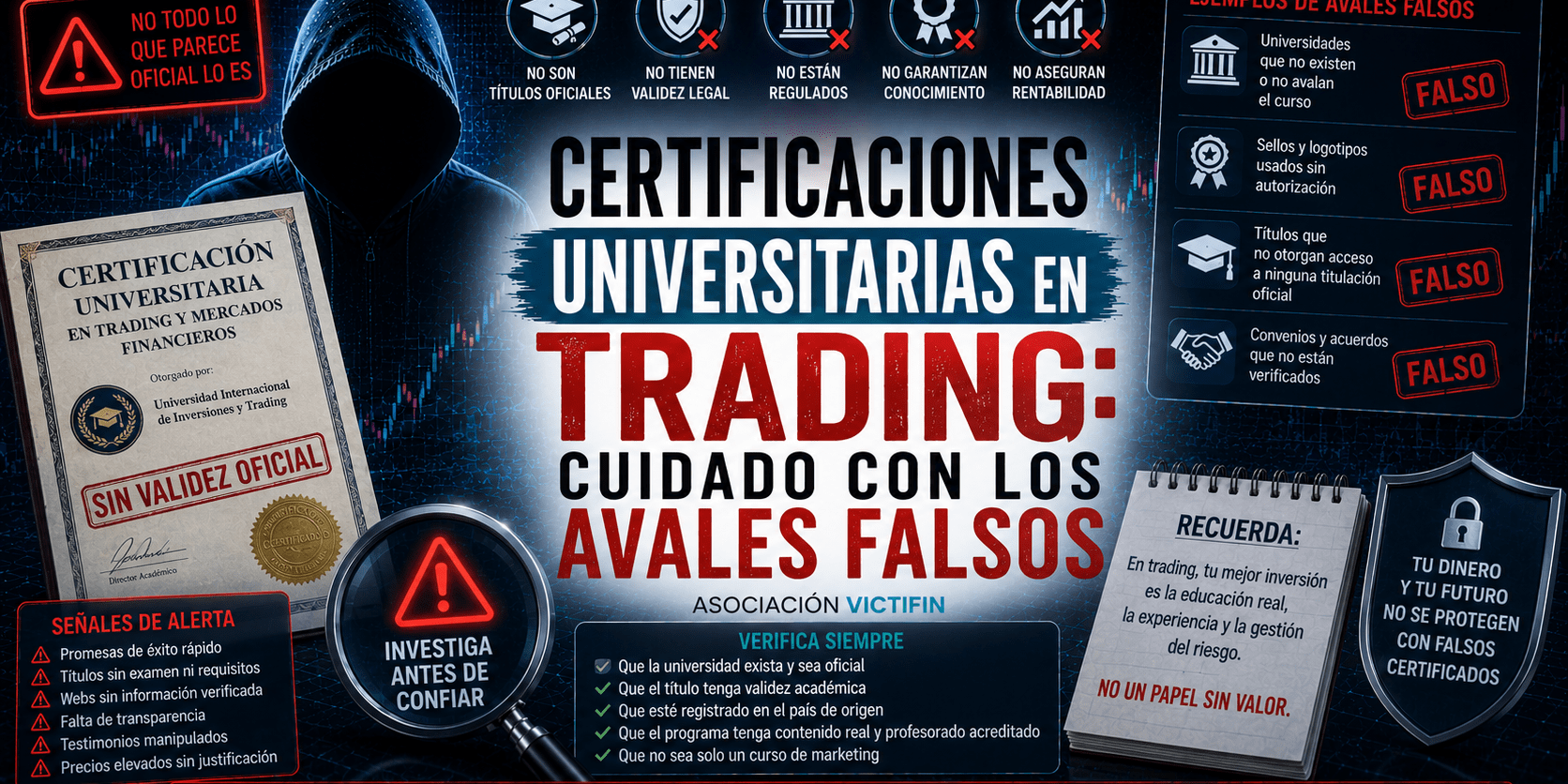 Certificaciones Universitarias en Trading: Cuidado con los Avales Falsos | Asociación Victifin