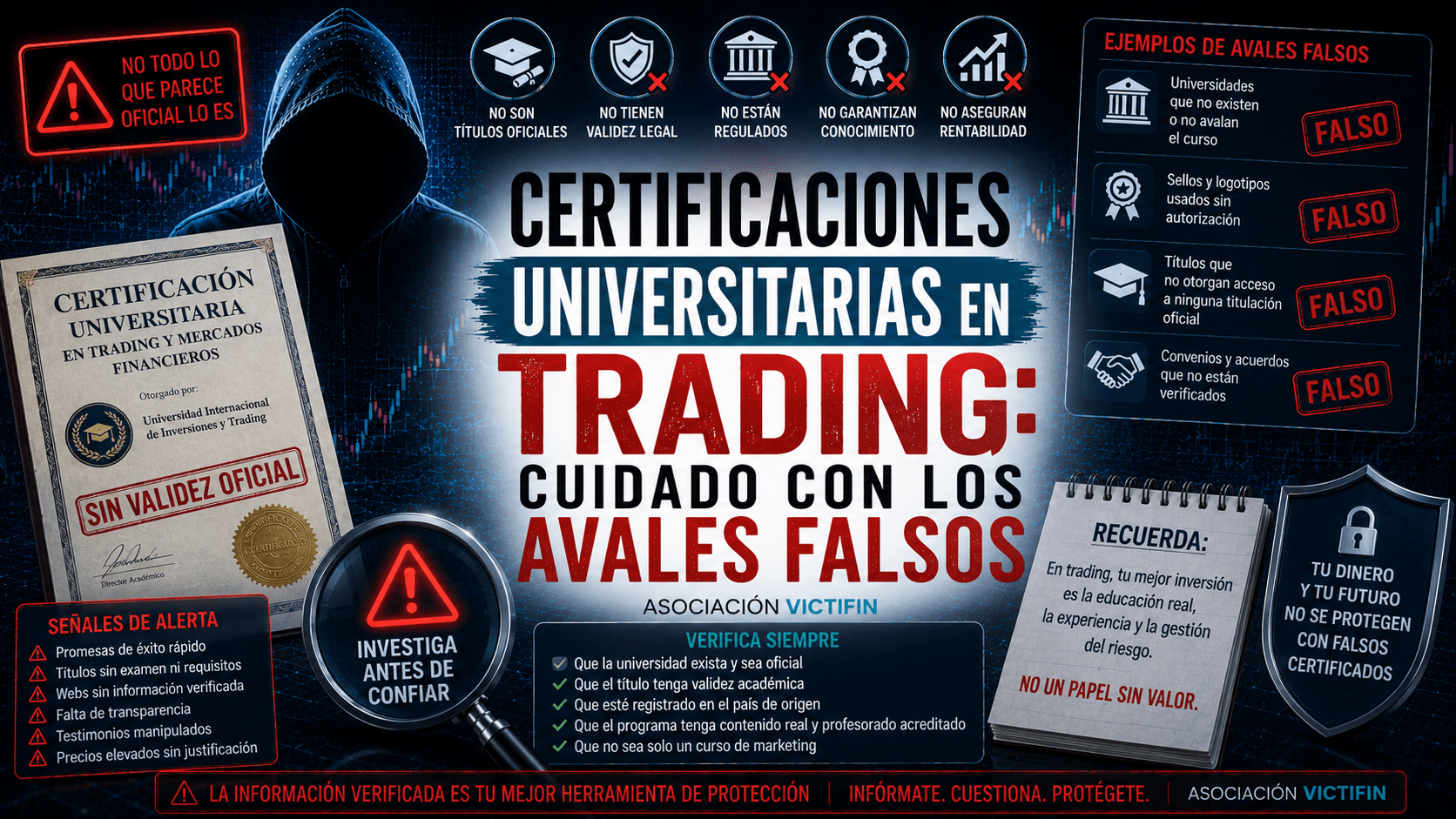 Certificaciones Universitarias en Trading: Cuidado con los Avales Falsos | Asociación Victifin