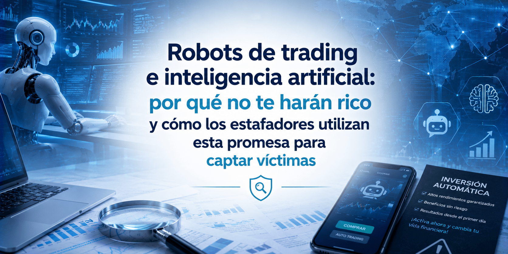 Robots de trading e inteligencia artificial: por qué no te harán rico y cómo los estafadores utilizan esta promesa para captar víctimas