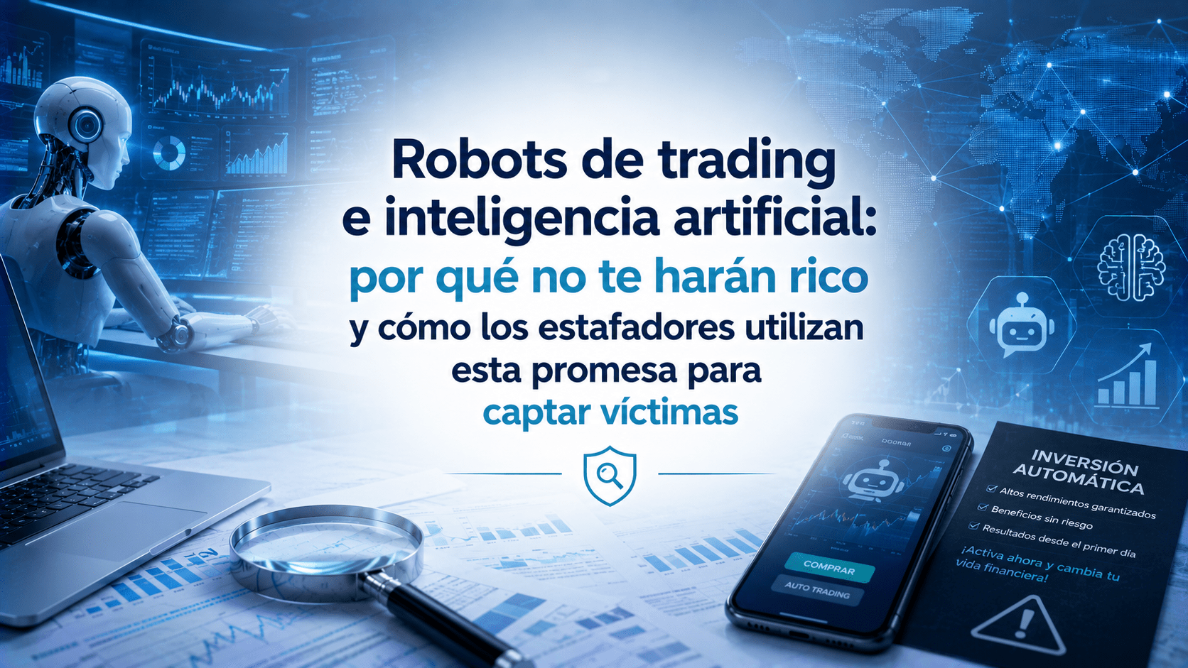 Robots de trading e inteligencia artificial: por qué no te harán rico y cómo los estafadores utilizan esta promesa para captar víctimas
