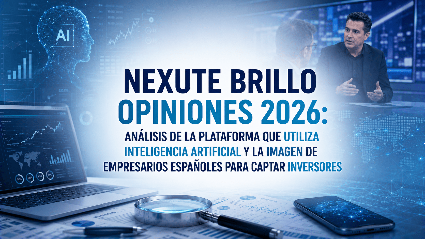 Nexute Brillo Opiniones 2026: análisis de la plataforma que utiliza inteligencia artificial y la imagen de empresarios españoles para captar inversores