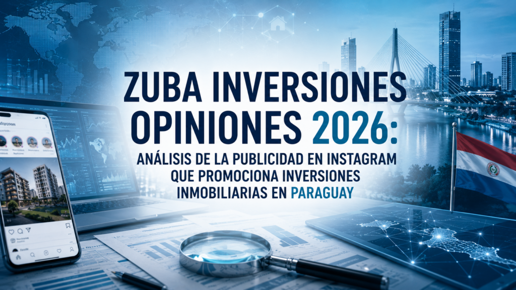 ZUBA Inversiones Opiniones 2026: análisis de la publicidad en Instagram que promociona inversiones inmobiliarias en Paraguay