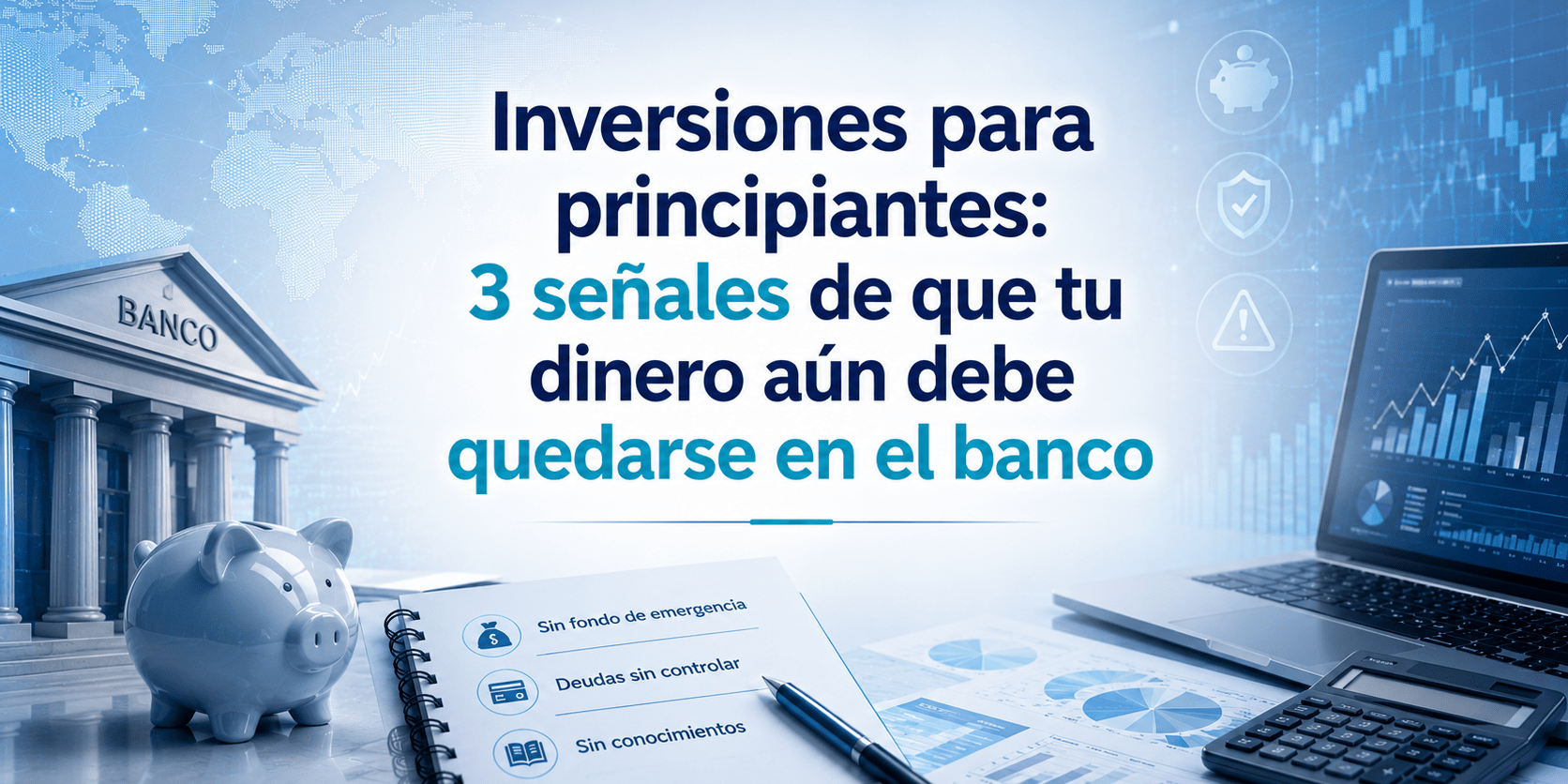 Inversiones para principiantes: 3 señales de que tu dinero aún debe quedarse en el banco