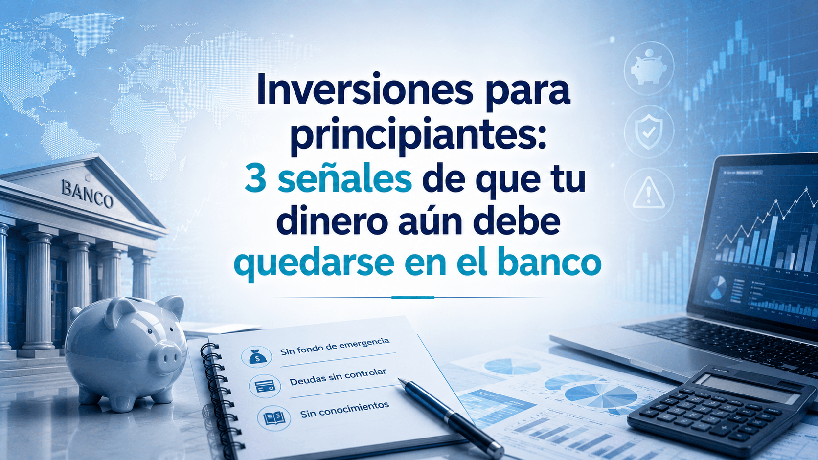 Inversiones para principiantes: 3 señales de que tu dinero aún debe quedarse en el banco