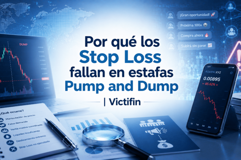 Por qué los Stop Loss fallan en estafas Pump and Dump | Victifin