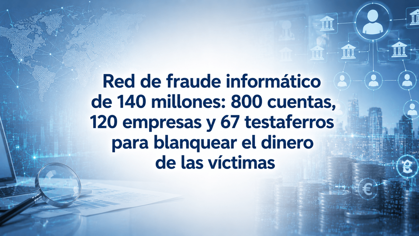 Red de fraude informático de 140 millones: 800 cuentas, 120 empresas y 67 testaferros para blanquear el dinero de las víctimas