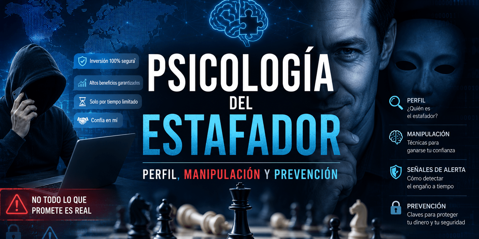 Psicología del Estafador: Perfil, Manipulación y Prevención