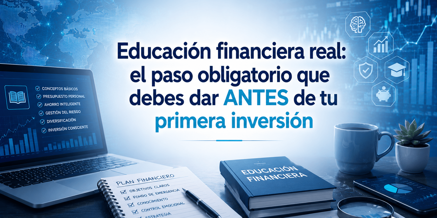 Educación financiera real: el paso obligatorio que debes dar ANTES de tu primera inversión