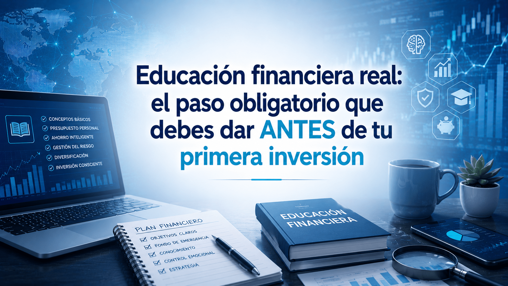 Educación financiera real: el paso obligatorio que debes dar ANTES de tu primera inversión