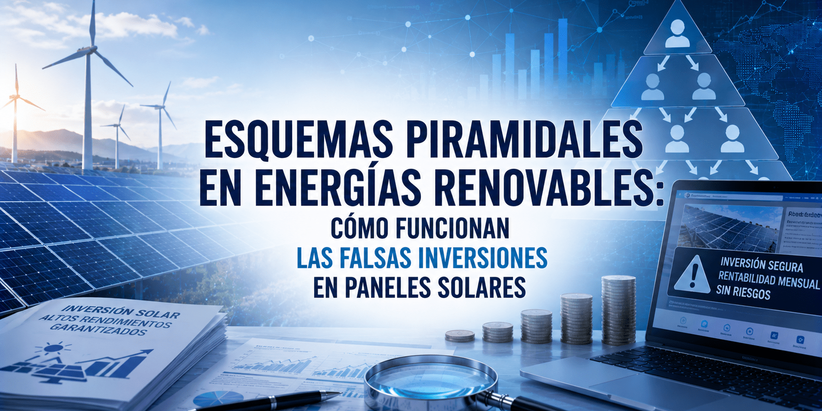 Esquemas piramidales en energías renovables: cómo funcionan las falsas inversiones en paneles solares