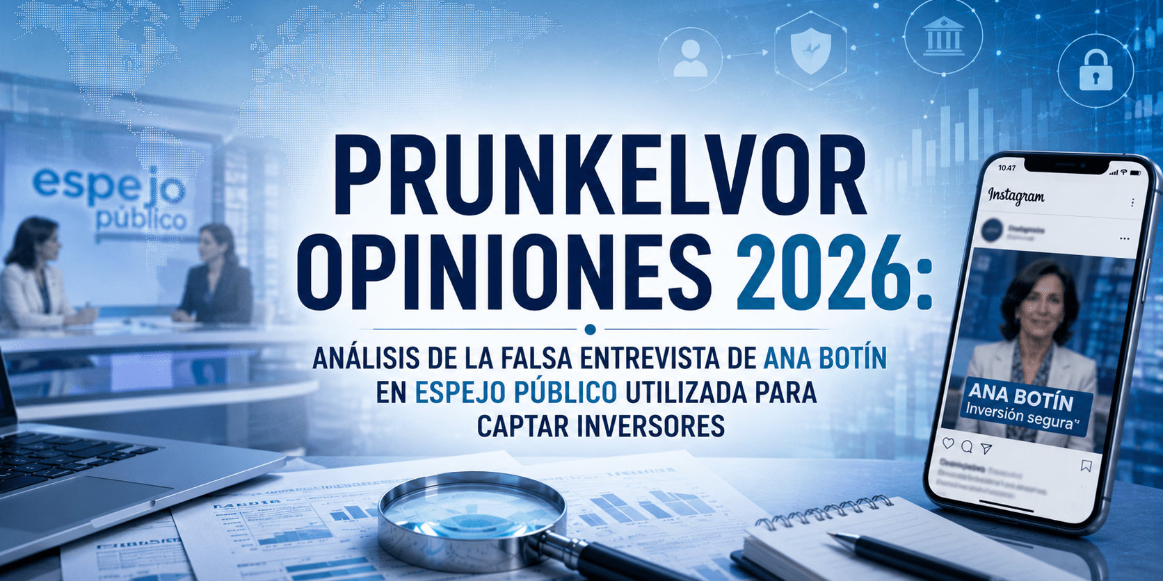 Prunkelvor Opiniones 2026: análisis de la falsa entrevista de Ana Botín en Espejo Público utilizada para captar inversores