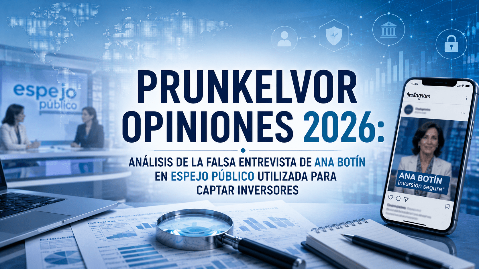 Prunkelvor Opiniones 2026: análisis de la falsa entrevista de Ana Botín en Espejo Público utilizada para captar inversores