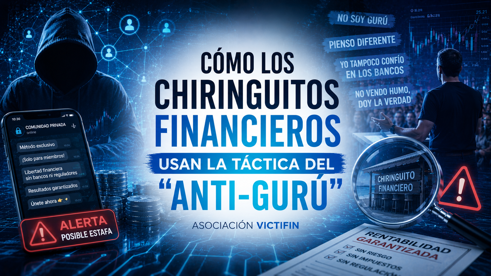Cómo los Chiringuitos Financieros Usan la Táctica del «Anti-Gurú»