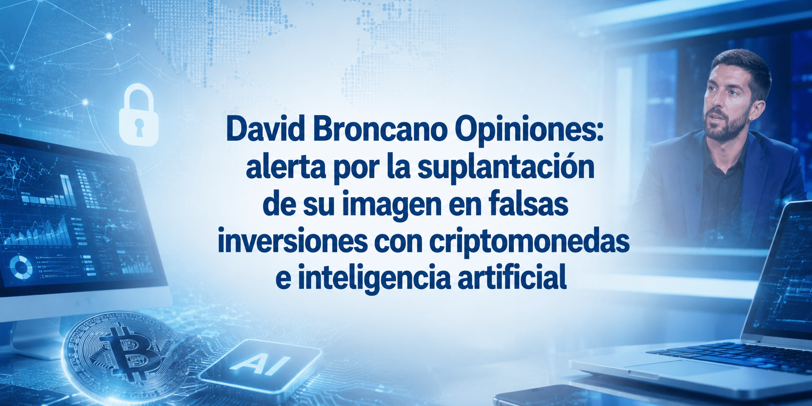 David Broncano Opiniones: alerta por la suplantación de su imagen en falsas inversiones con criptomonedas e inteligencia artificial