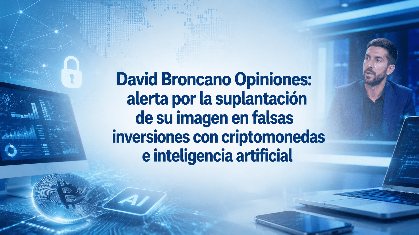 David Broncano Opiniones: alerta por la suplantación de su imagen en falsas inversiones con criptomonedas e inteligencia artificial