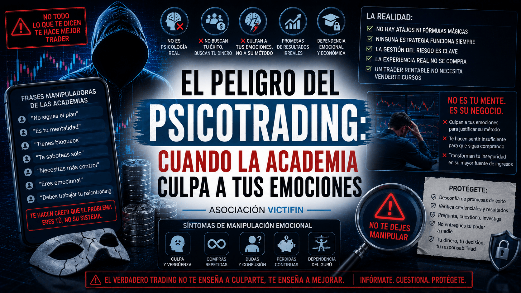 El Peligro del Psicotrading: Cuando la Academia Culpa a tus Emociones | Asociación Victifin