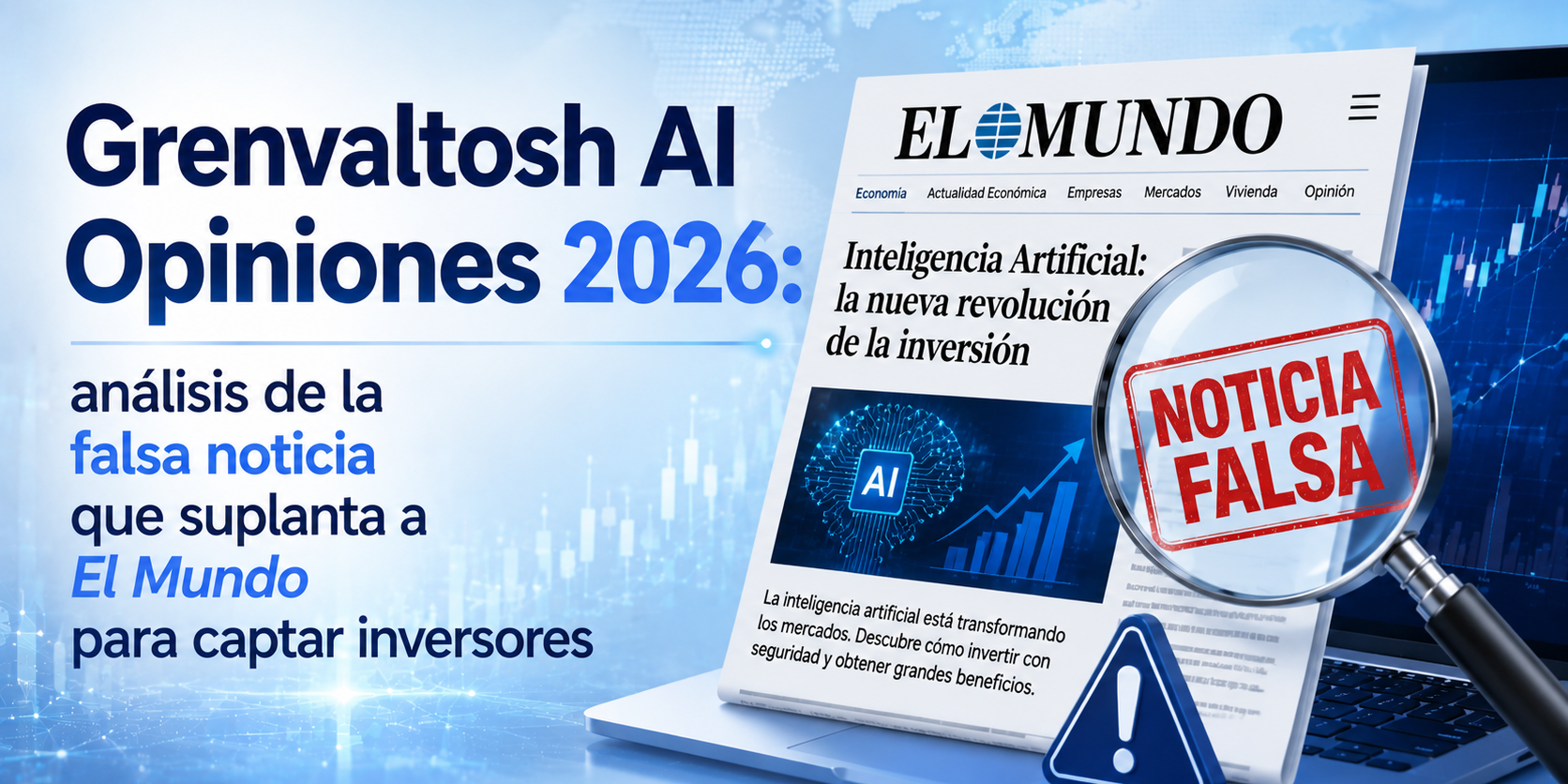 Grenvaltosh AI Opiniones 2026: análisis de la falsa noticia que suplanta a El Mundo para captar inversores