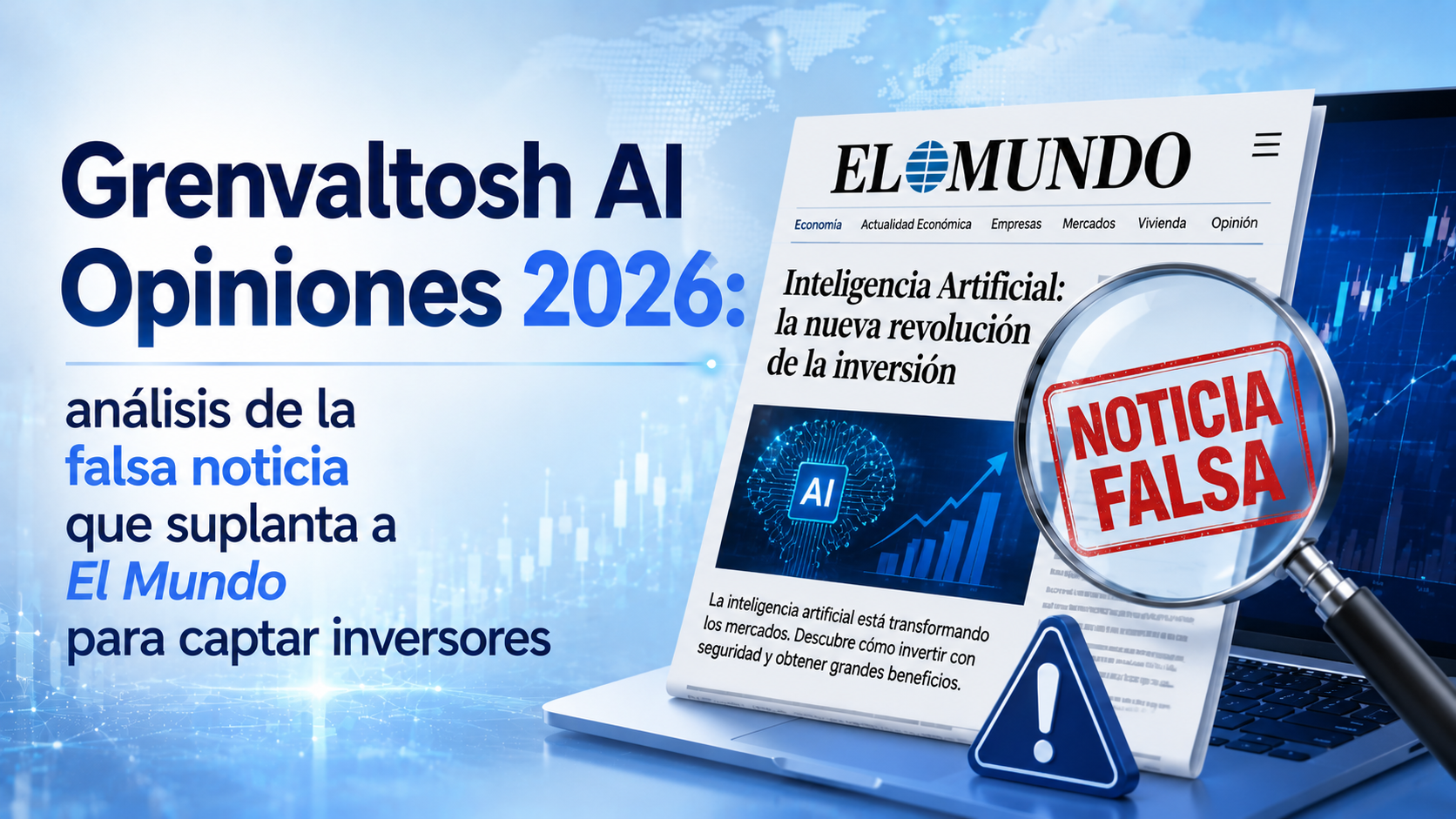 Grenvaltosh AI Opiniones 2026: análisis de la falsa noticia que suplanta a El Mundo para captar inversores