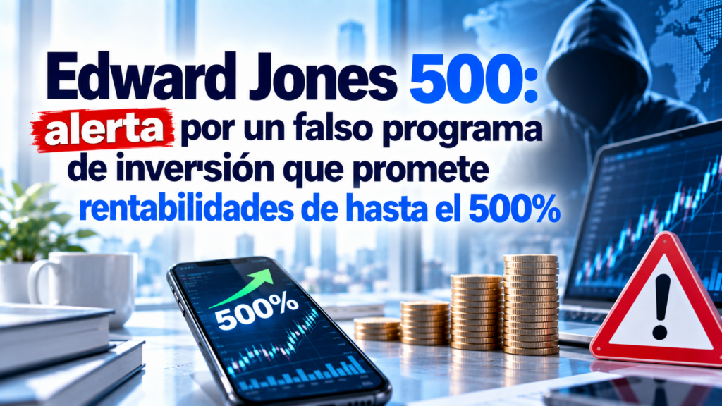 Edward Jones 500: alerta por un falso programa de inversión que promete rentabilidades de hasta el 500%