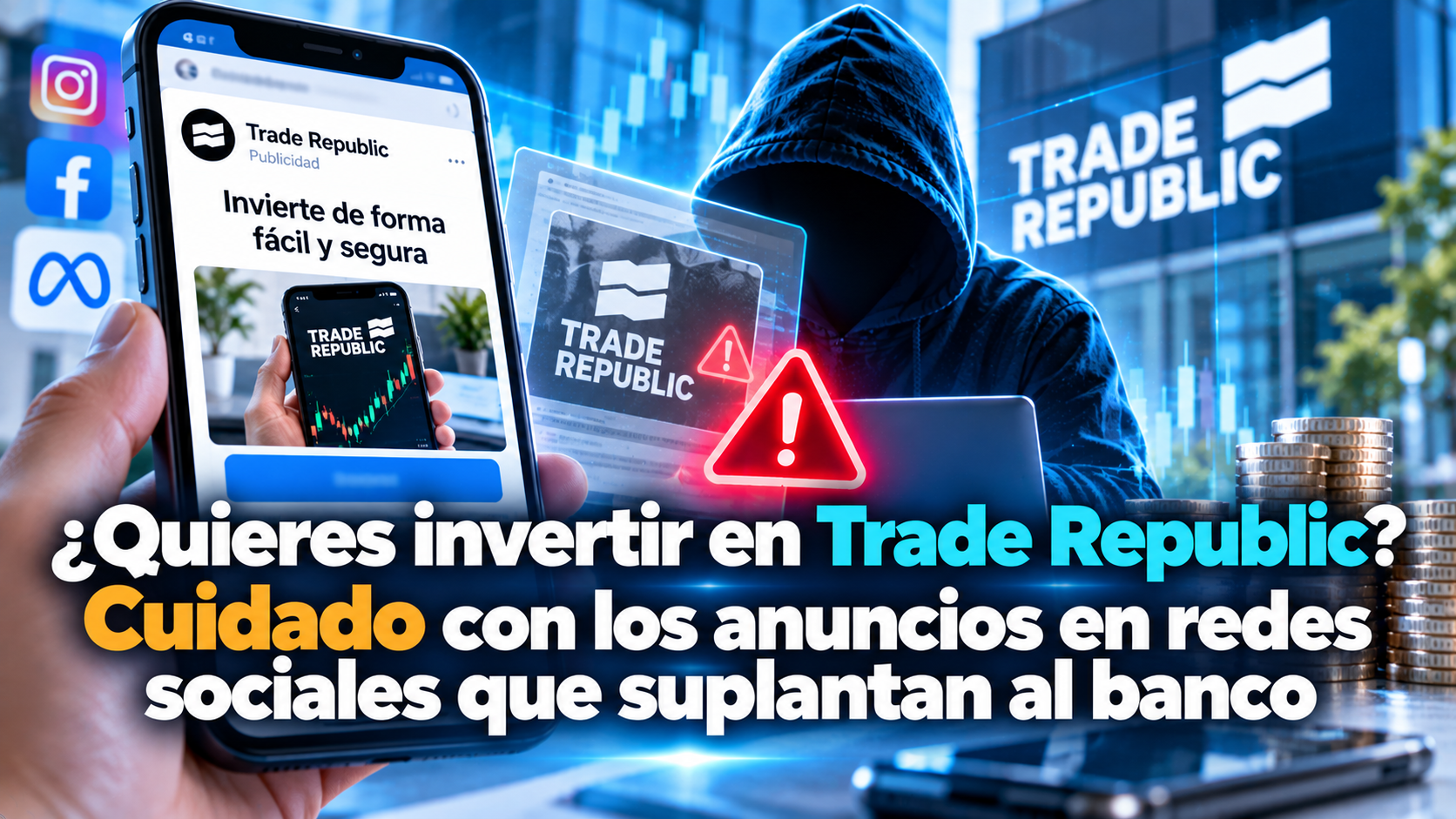 ¿Quieres invertir en Trade Republic? Cuidado con los anuncios en redes sociales que suplantan al banco