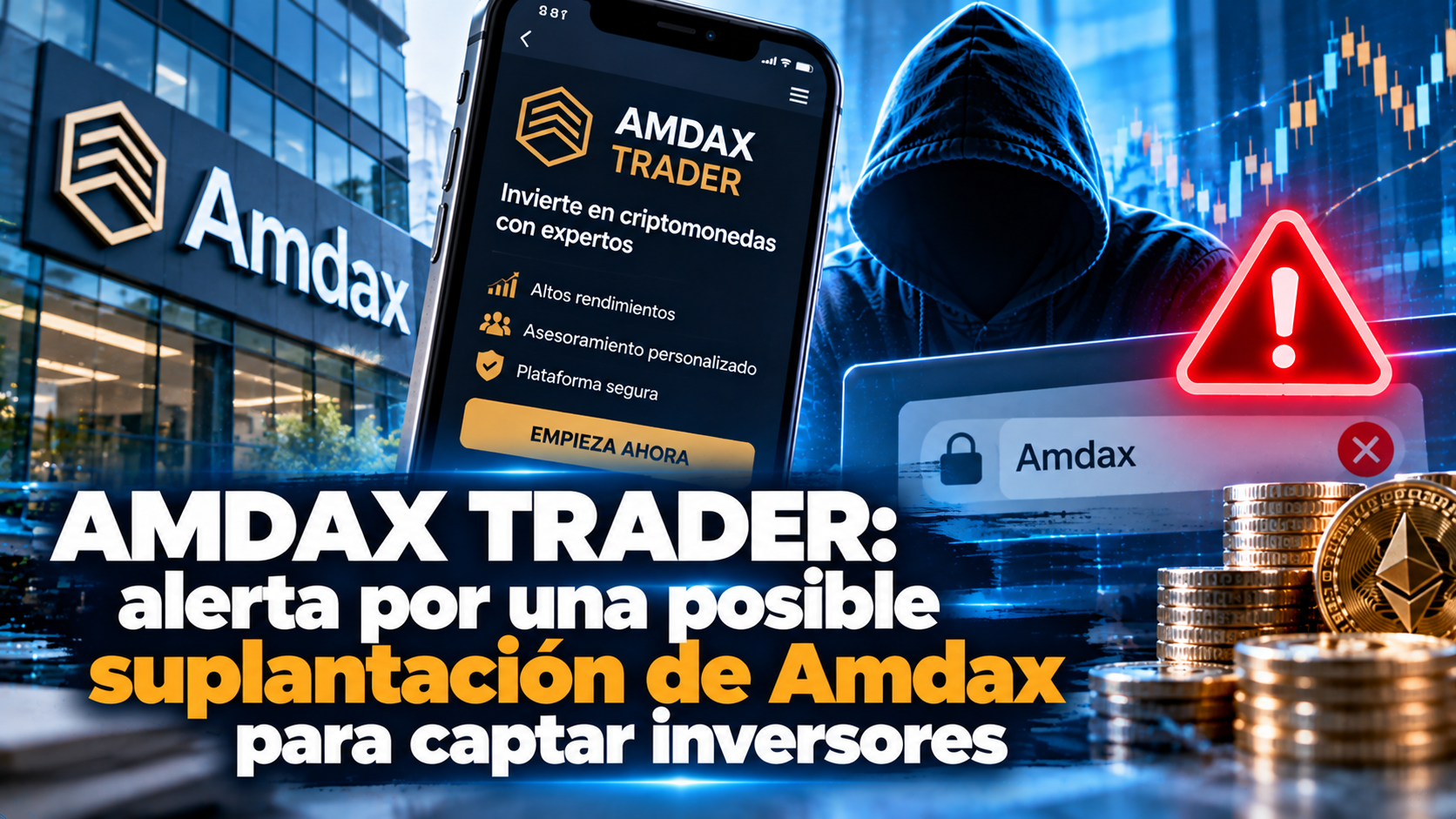 ## **AMDAX TRADER: alerta por una posible suplantación de Amdax para captar inversores**