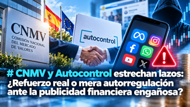 # CNMV y Autocontrol estrechan lazos: ¿Refuerzo real o mera autorregulación ante la publicidad financiera engañosa?
