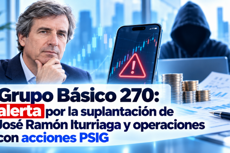 Grupo Básico 270: alerta por la suplantación de José Ramón Iturriaga y operaciones con acciones PSIG