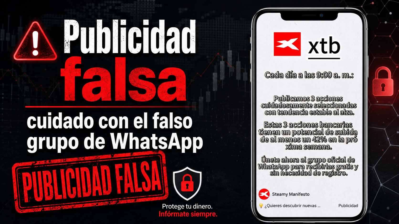 Grupo Oficial XTB WhatsApp Opiniones 2026: cuidado con la falsa comunidad que utiliza la imagen de XTB