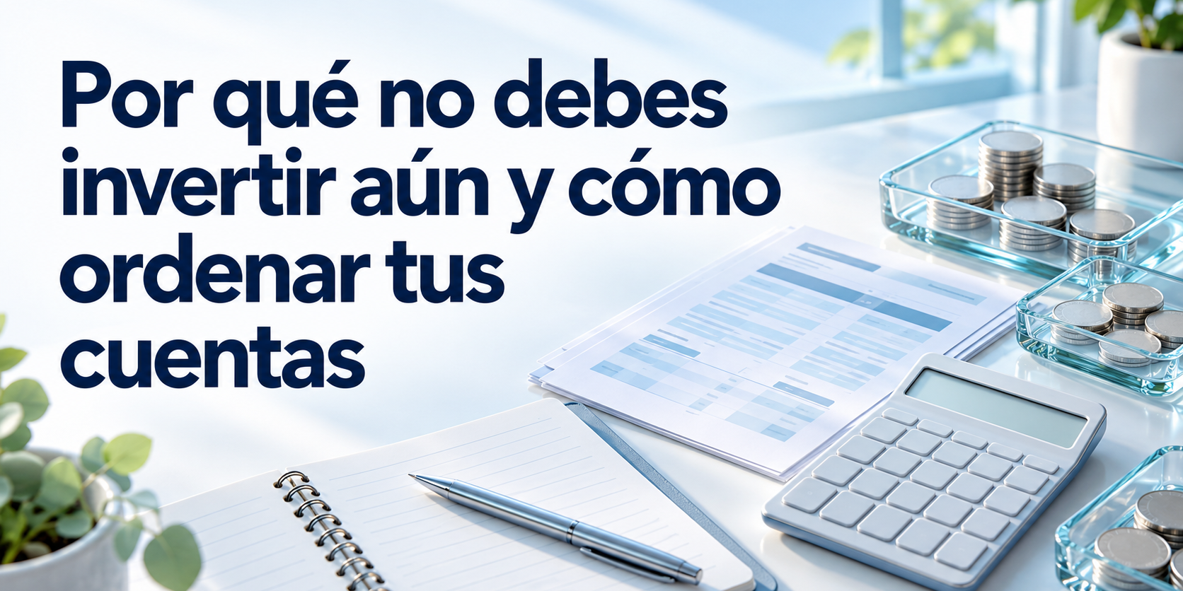 Por qué no debes invertir aún y cómo ordenar tus cuentas