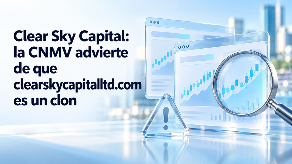 Clear Sky Capital: la CNMV advierte de que clearskycapitalltd.com es un clon