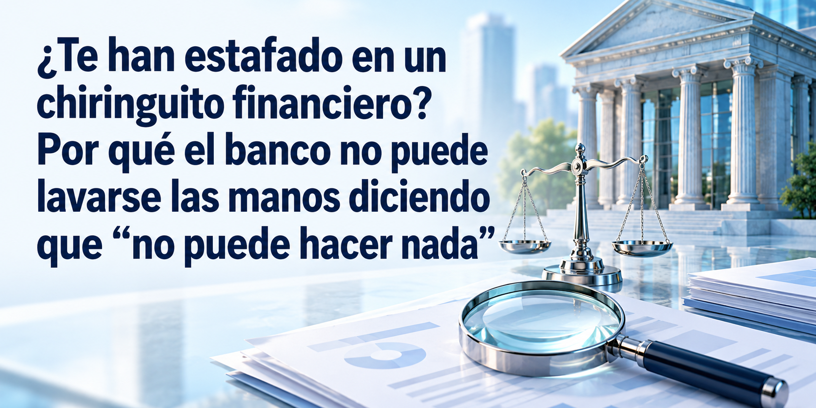 ¿Te han estafado en un chiringuito financiero? Por qué el banco no puede lavarse las manos diciendo que «no puede hacer nada»
