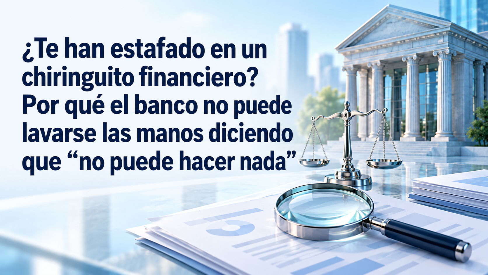 ¿Te han estafado en un chiringuito financiero? Por qué el banco no puede lavarse las manos diciendo que «no puede hacer nada»
