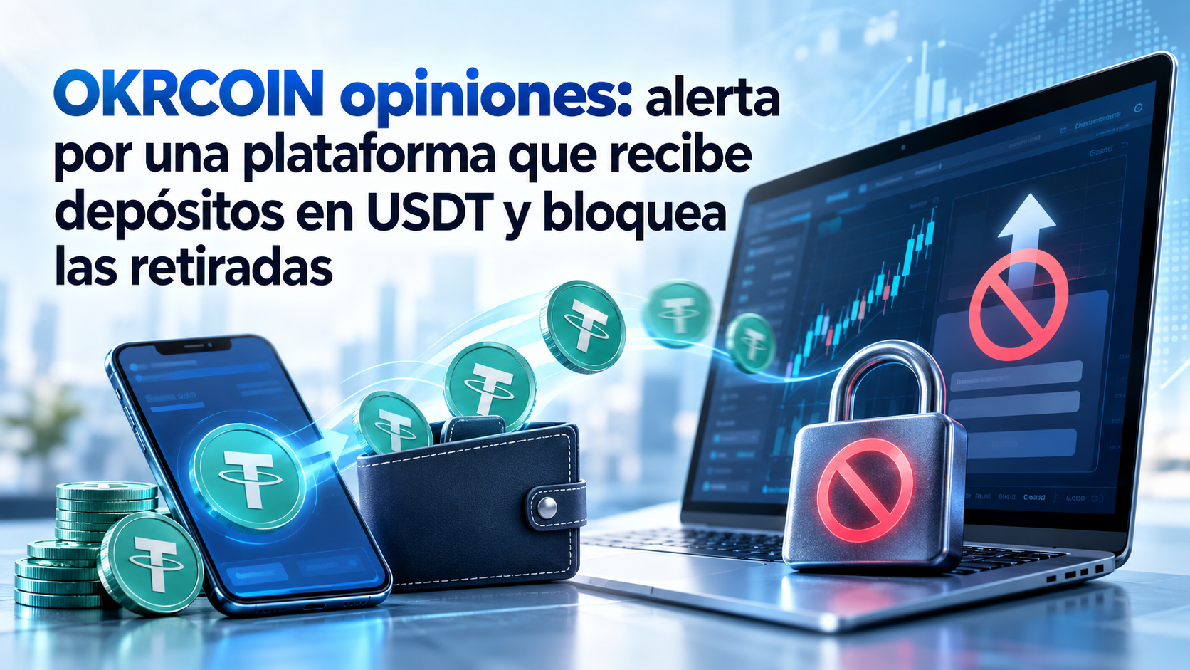 **OKRCOIN opiniones: alerta por una plataforma que recibe depósitos en USDT y bloquea las retiradas**